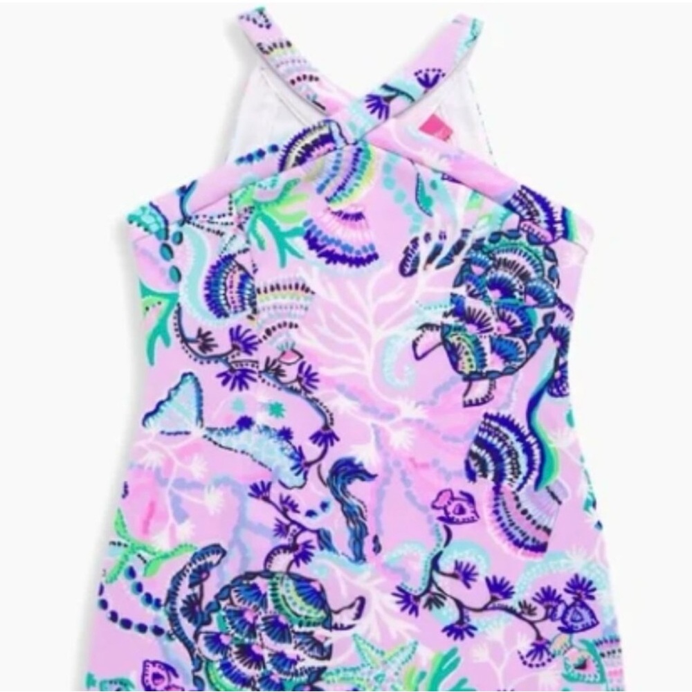 New NWT Lilly Pulitzer Girls Alyson Dress Mermaid For You Lilac 12